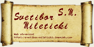 Svetibor Mileticki vizit kartica
